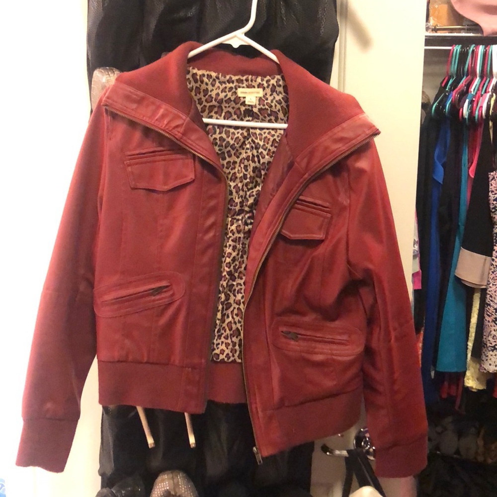 Women’s red bomber jacket!